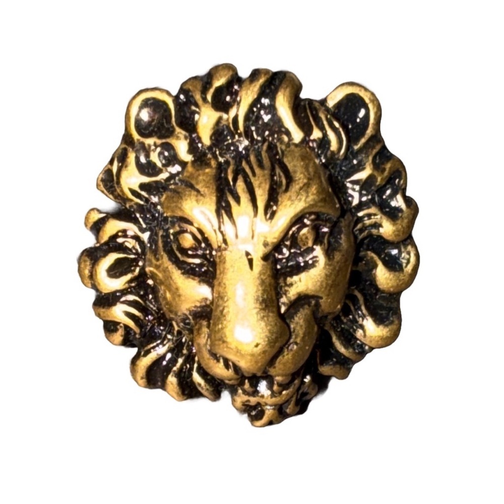 Gucci Lion Head Brooch Pin w/ Dustbag, Box, & Booklet | EUC